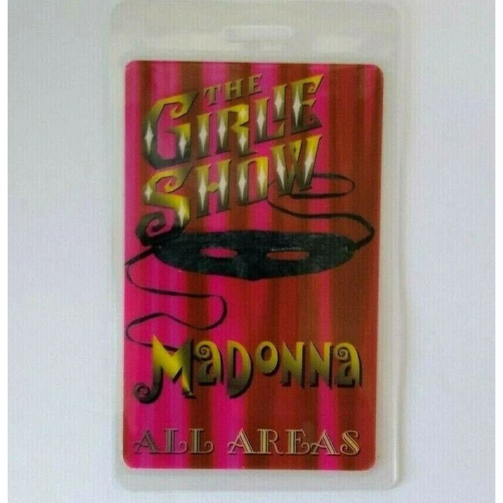 Madonna The Girlie Show Backstage Pass Original 1993 Concert Tour Pink All Areas